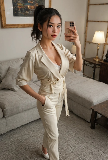 Eunyeong selfie in business attire photo 2